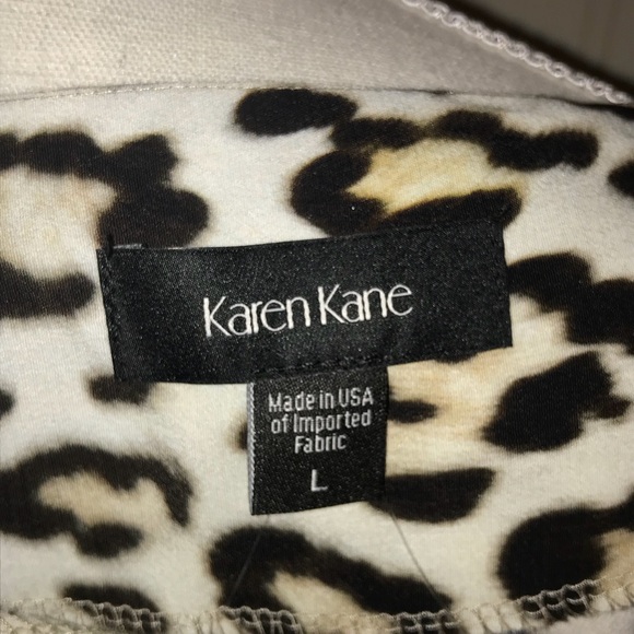 Karen Kane chiffon bell sleeve blouse Sz L - Picture 5 of 6